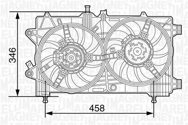 Kjølevifte, motor - 069422447010 MAGNETI MARELLI - 51740317, 51753623, 0504.2030