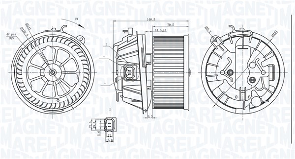 069412240010, Kupévifte, Vnitřní ventilátor, MAGNETI MARELLI, 6441Q6, 6441R0, 0599.1094, 0917774, 1.16.12074, 306.127, 34072, 87127, 884683, 8EW351044-301, AB169000P, CN8296, DEA07026