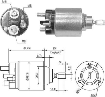 940113050010, Innslag, starter, Elektromagnetický spínač, startér, MAGNETI MARELLI, 0001106011, 0331304001, 138877, 0331304053, 2339304001, 2339304053