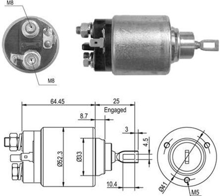 940113050012, Innslag, starter, Elektromagnetický spínač, startér, MAGNETI MARELLI, 7701047303, 0001116001, 230848, 2339304020, 2339304025, 2339304062