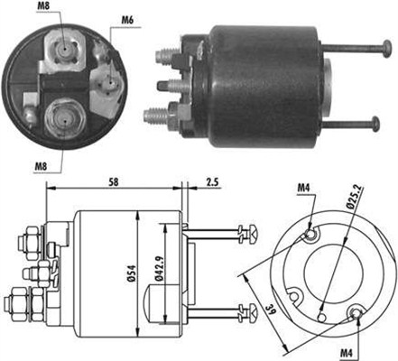 940113050064, Innslag, starter, Elektromagnetický spínač, startér, MAGNETI MARELLI, 139476, 594347, CED5033, 594421, D7E4, 594447, 594452