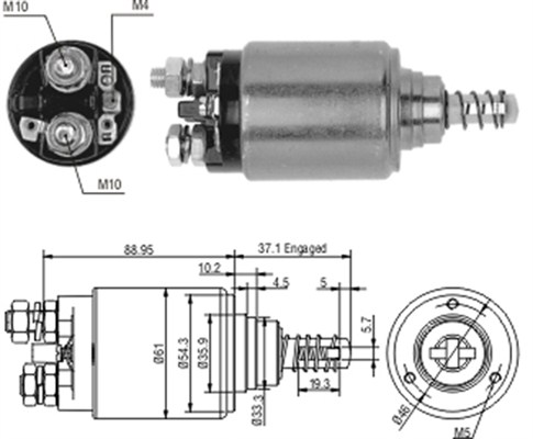 940113050187, Innslag, starter, Elektromagnetický spínač, startér, MAGNETI MARELLI, 0001360035, 0331402015, 132361, 0331402037, 0331402515, 0331402521, 0331402537