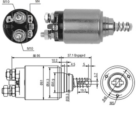 940113050189, Innslag, starter, Elektromagnetický spínač, startér, MAGNETI MARELLI, 9959806, 9984108, 0001360022, 0331402031, 333151, 0331402036, 0331402531, 9330081045
