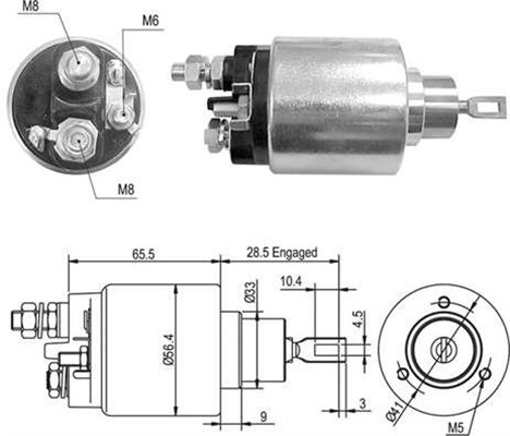 940113050365, Innslag, starter, Elektromagnetický spínač, startér, MAGNETI MARELLI, 46468696, 133424, 2339303256, F000SH0108, F000SH0139