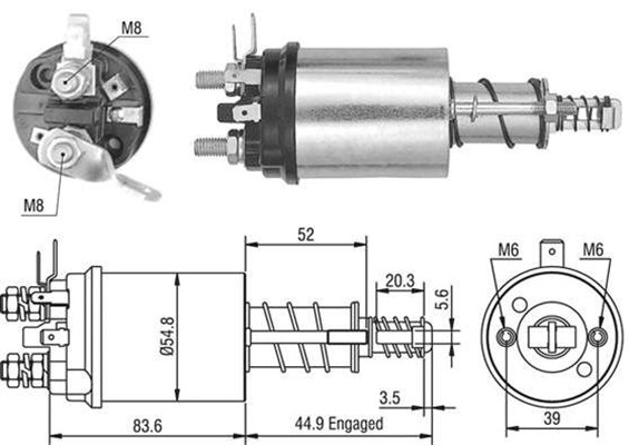 940113050387, Innslag, starter, Elektromagnetický spínač, startér, MAGNETI MARELLI, 133531, 27500, 60933111, 76923, 77121, 77121A, 77131, 77141, 77143