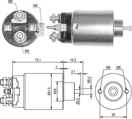 940113050396, Innslag, starter, Elektromagnetický spínač, startér, MAGNETI MARELLI, M1T79481, M371X94071, 137813, 8080087