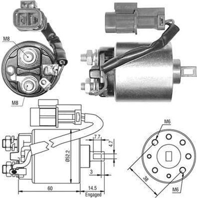 Innslag, starter - 940113050399 MAGNETI MARELLI - 211477601, 2334312G02, 2334312G03
