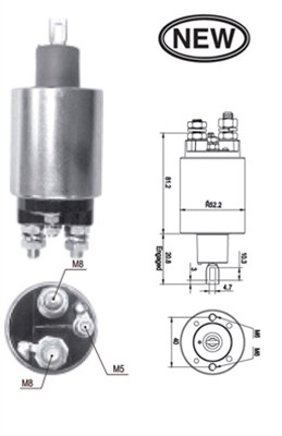 940113050539, Innslag, starter, Elektromagnetický spínač, startér, MAGNETI MARELLI, 138763, 2339304015, 2339304047, 2339304050