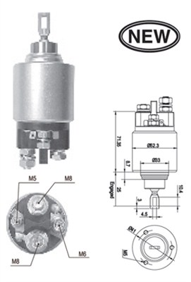 940113050555, Innslag, starter, Elektromagnetický spínač, startér, MAGNETI MARELLI, 137879, 2339304005, 2339304009, 2339304046