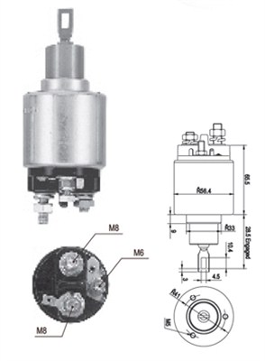 Innslag, starter - 940113050558 MAGNETI MARELLI - 1201807, F000SH0124, F000SH0145